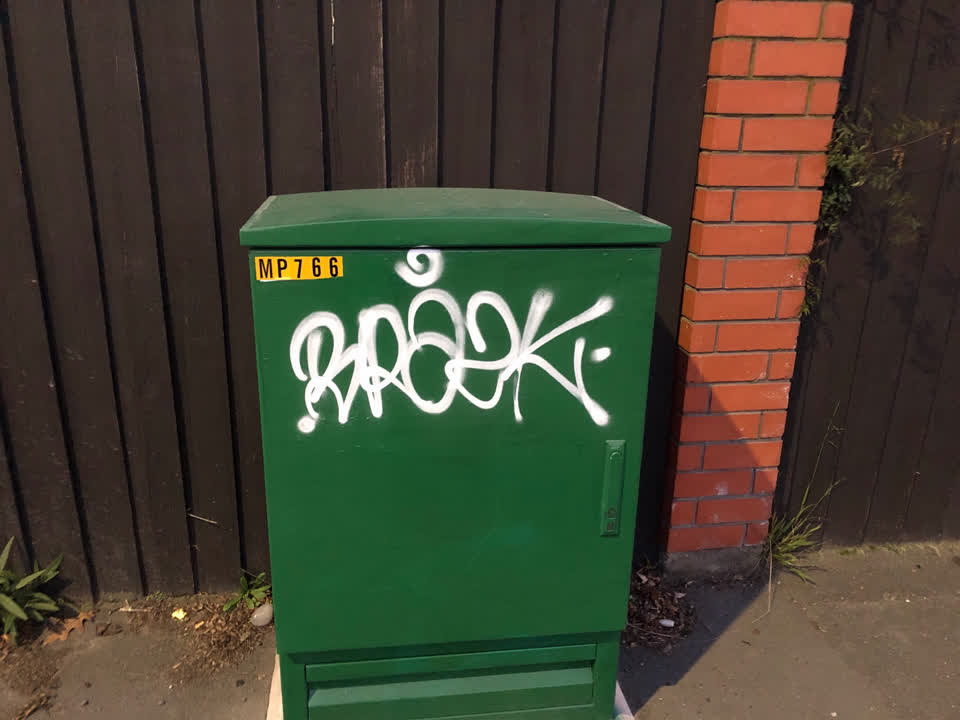 The photograph attached to this graffiti report