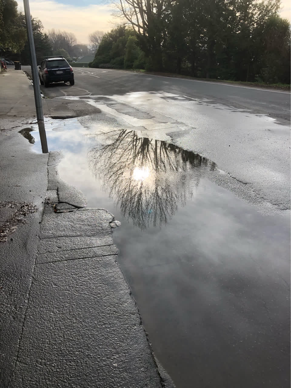 The photograph attached to this flooding report