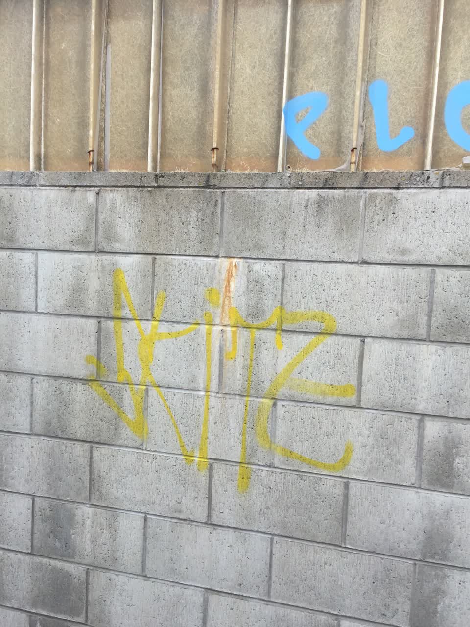 The photograph attached to this graffiti report