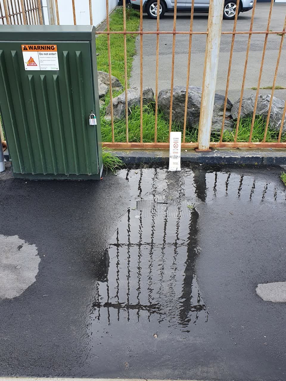 The photograph attached to this flooding report