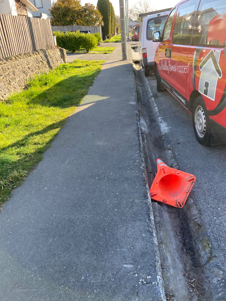The photograph attached to this roading/streets report