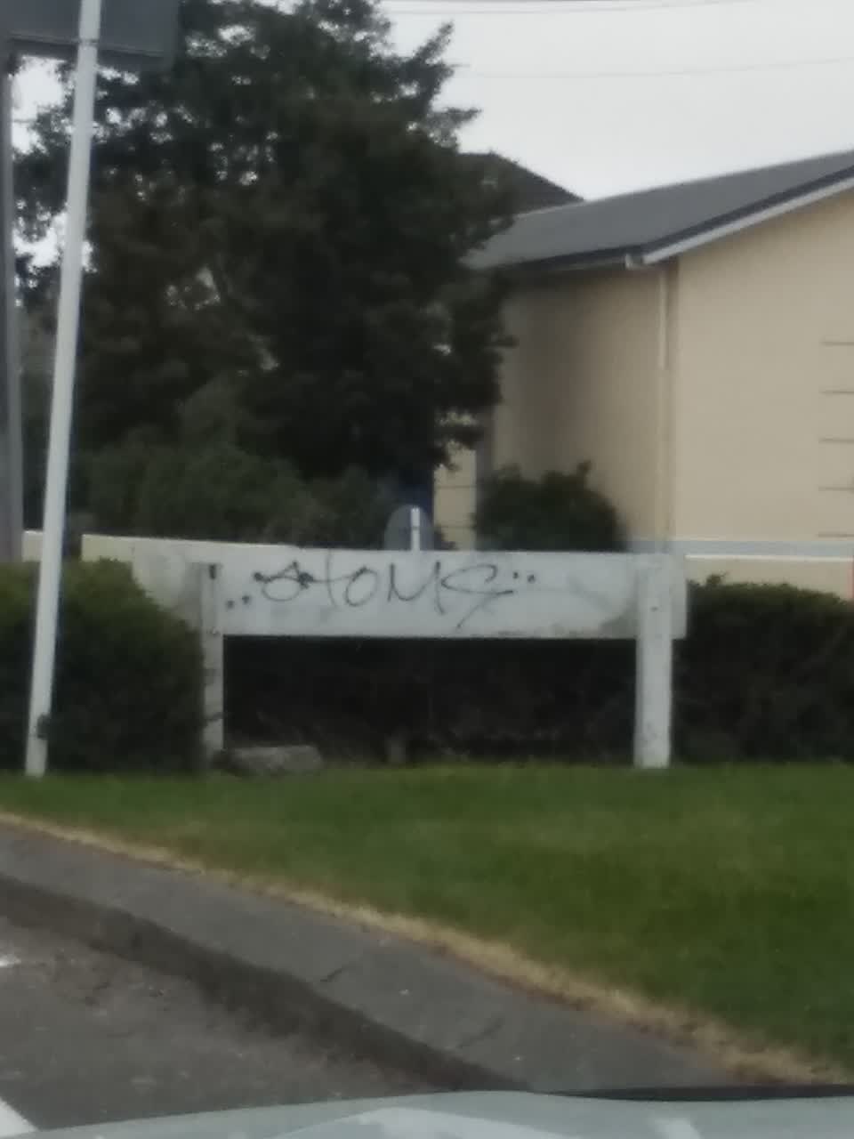 The photograph attached to this graffiti report