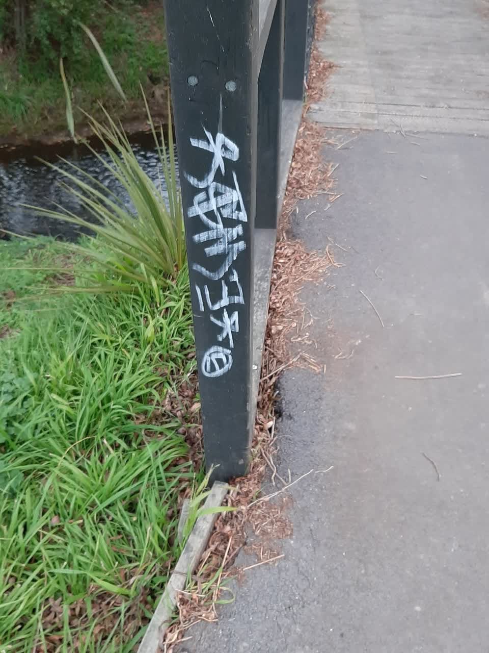 The photograph attached to this graffiti report