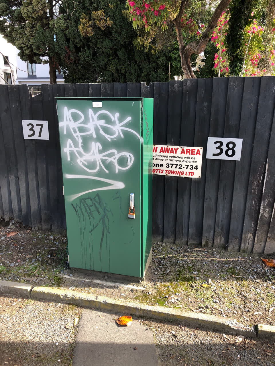 The photograph attached to this graffiti report