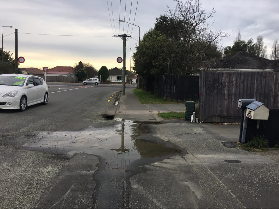 The photograph attached to this flooding report