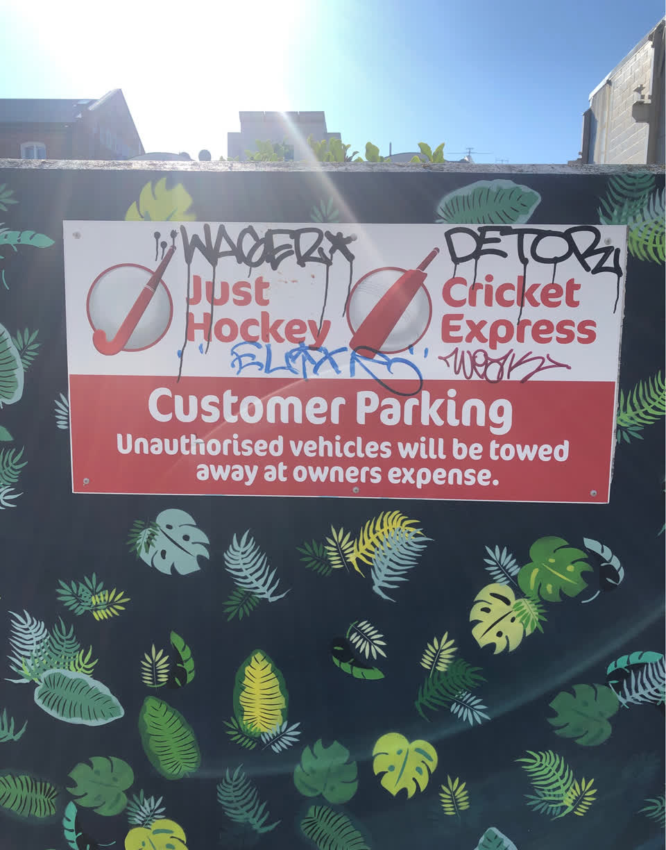 The photograph attached to this graffiti report