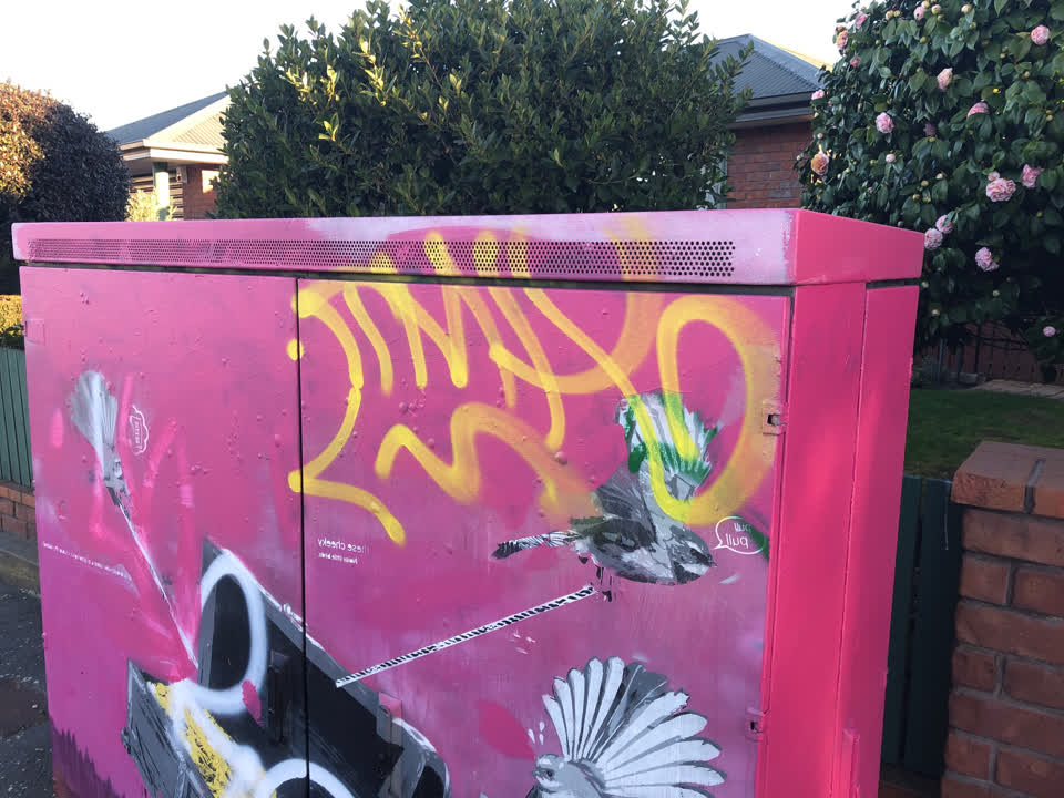 The photograph attached to this graffiti report