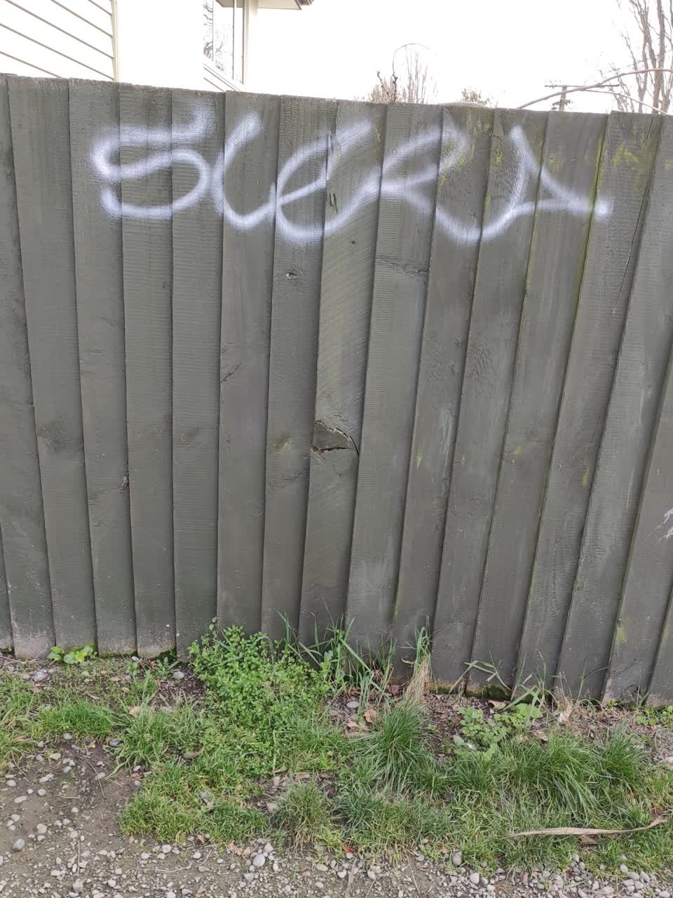 The photograph attached to this graffiti report