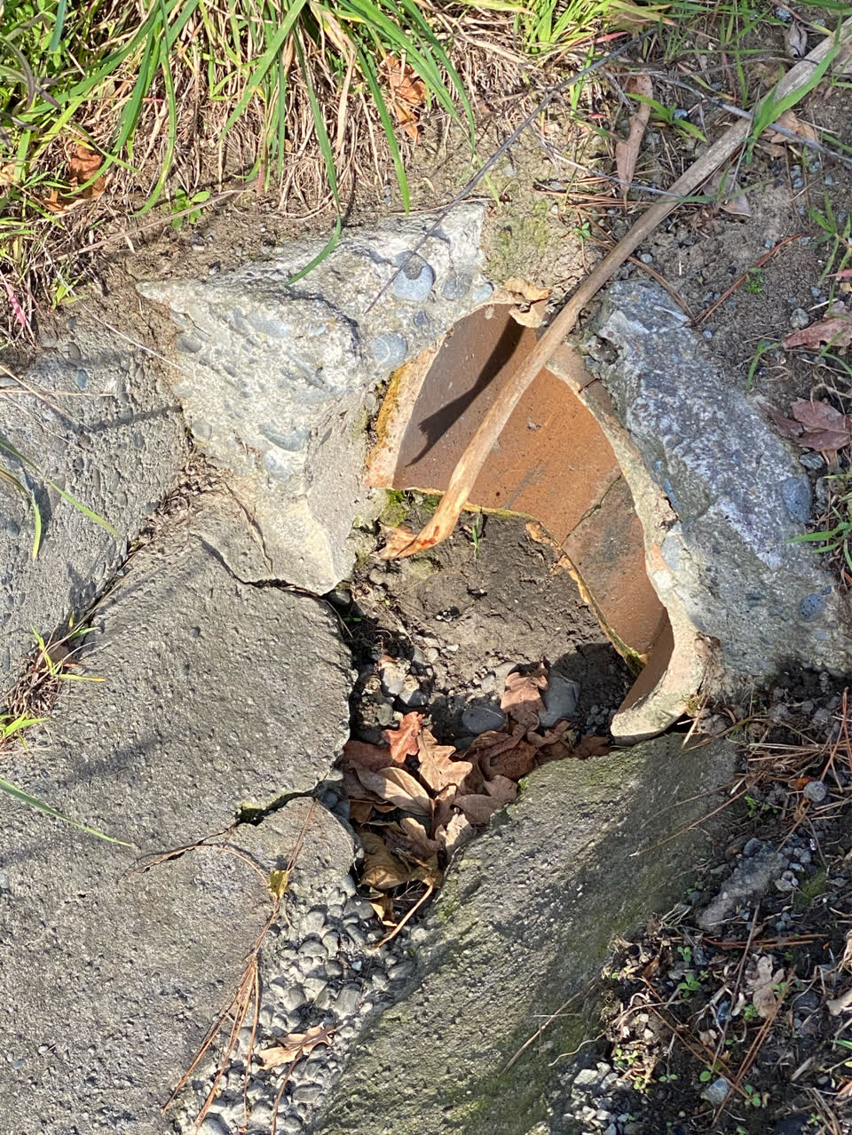 The photograph attached to this roading/streets report