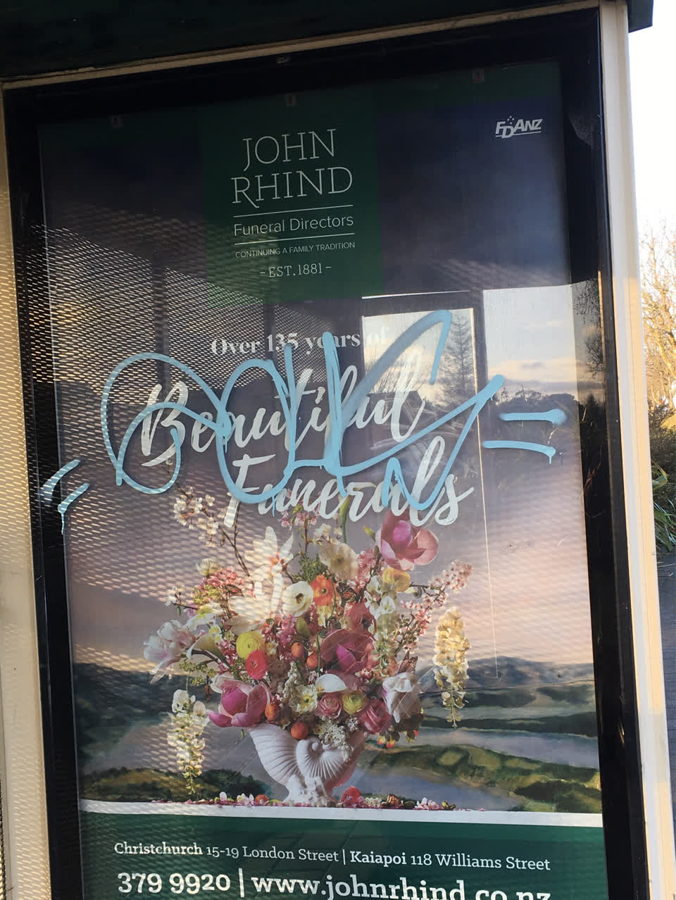 The photograph attached to this graffiti report