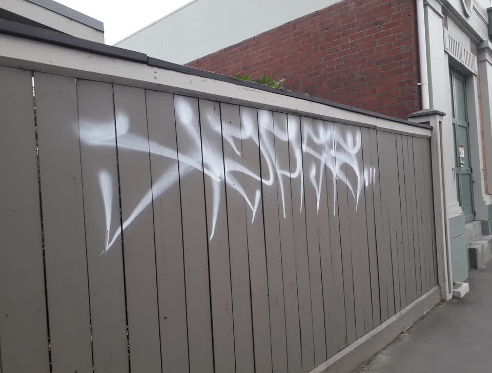 The photograph attached to this graffiti report