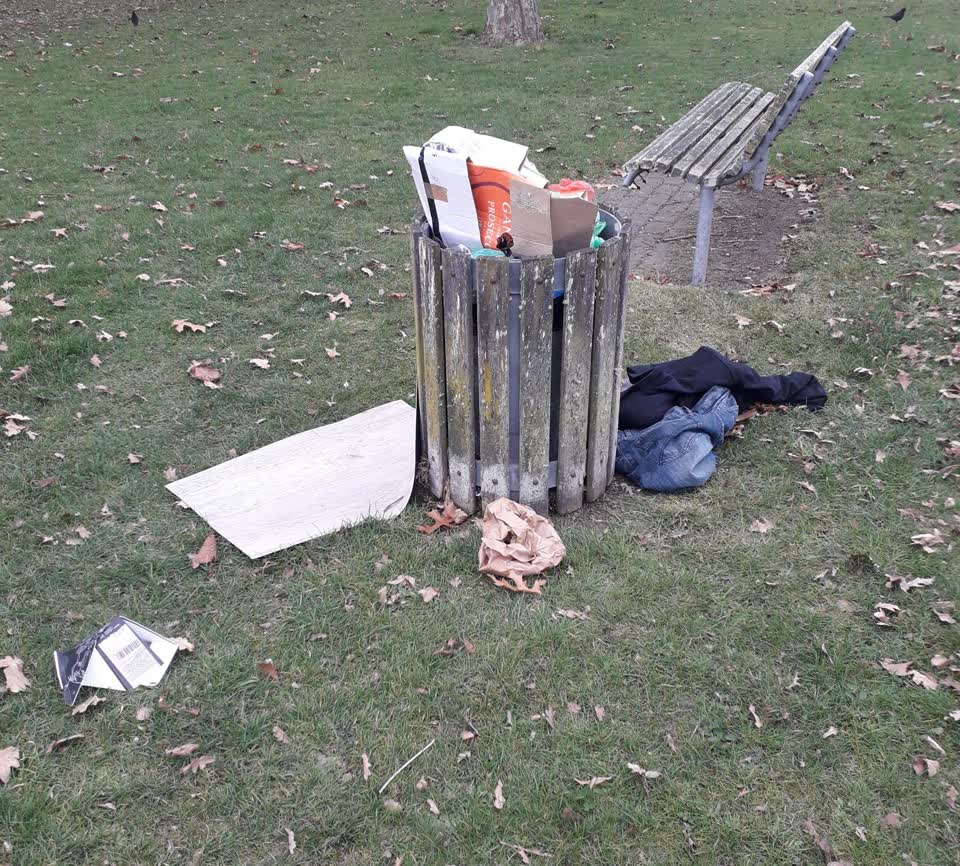 The photograph attached to this rubbish/recycling report