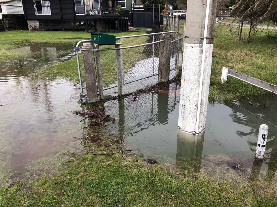 The photograph attached to this flooding report