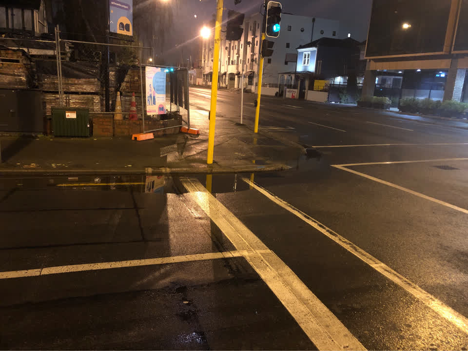 The photograph attached to this flooding report