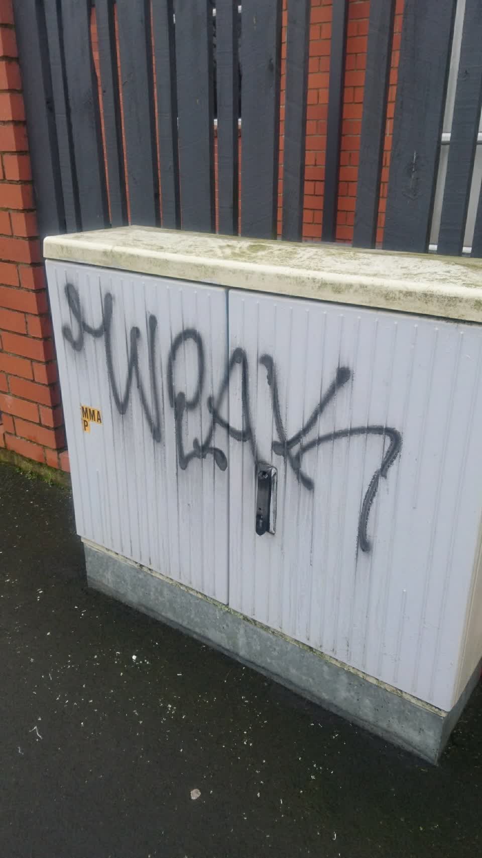 The photograph attached to this graffiti report