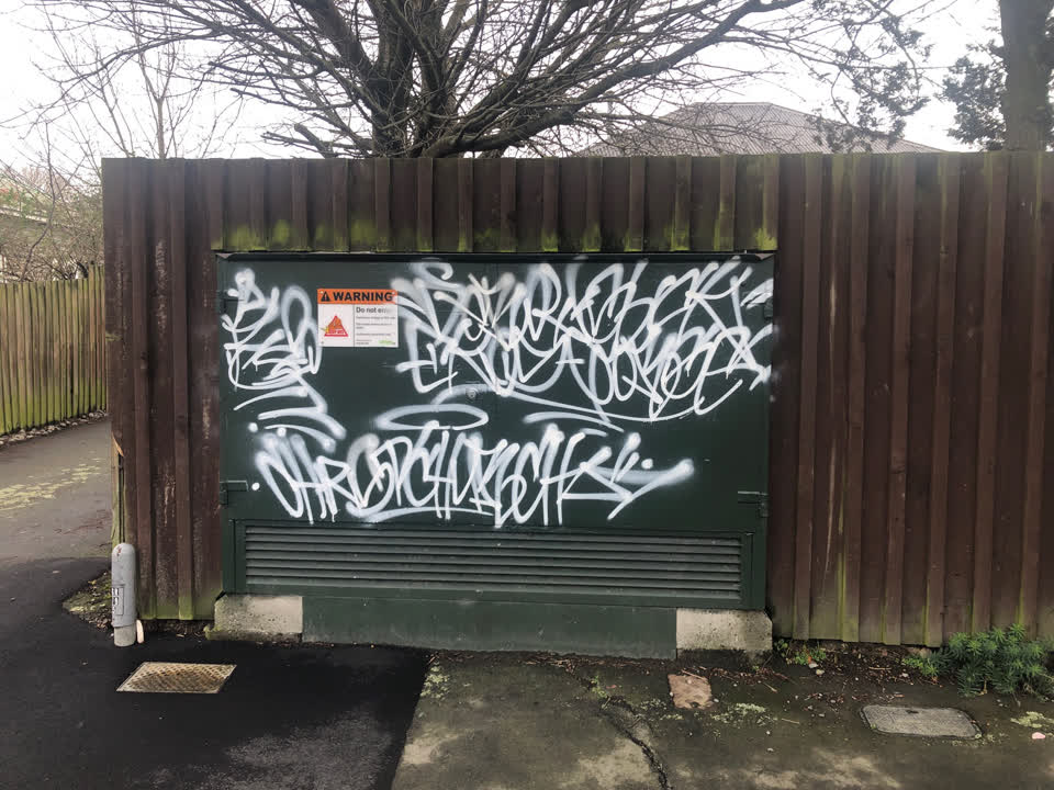 The photograph attached to this graffiti report