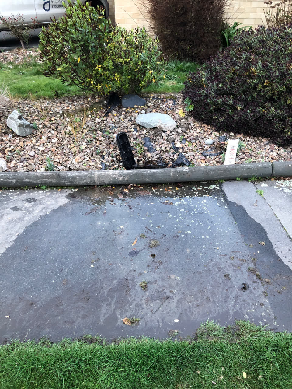 The photograph attached to this flooding report