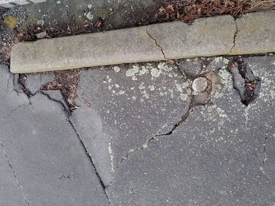 The photograph attached to this roading/streets report