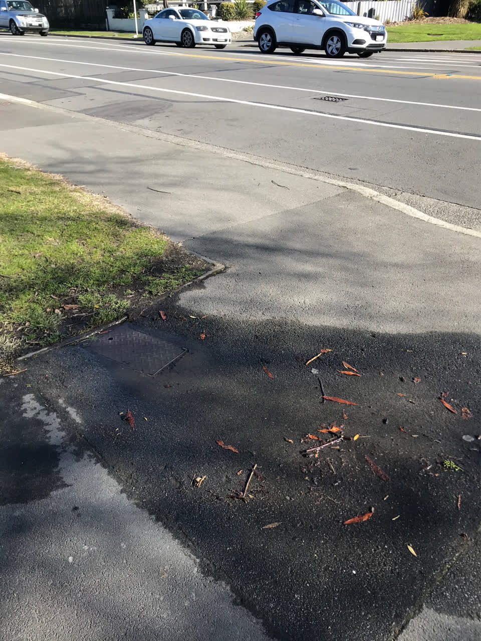 The photograph attached to this roading/streets report