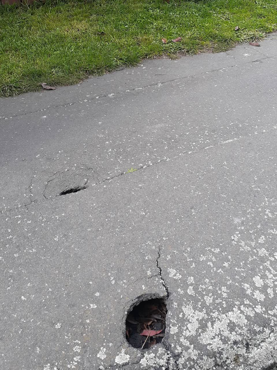 The photograph attached to this roading/streets report