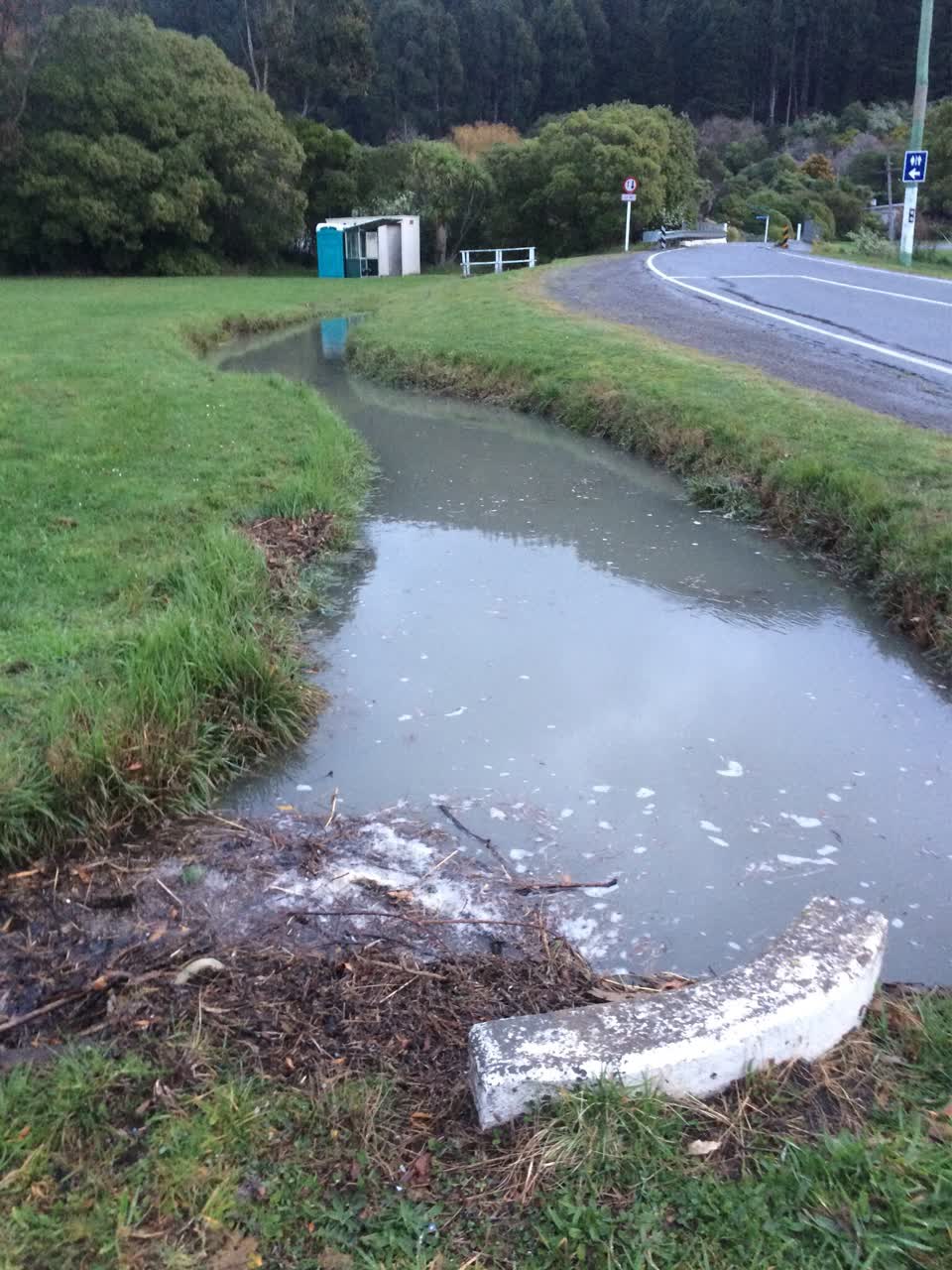 The photograph attached to this flooding report