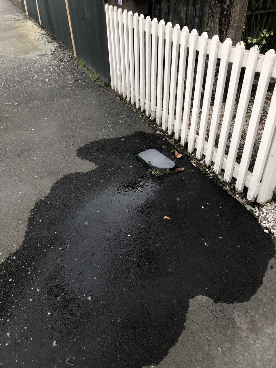 The photograph attached to this flooding report
