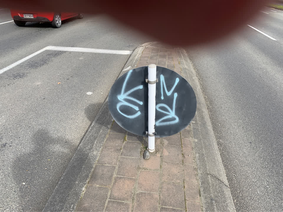 The photograph attached to this graffiti report