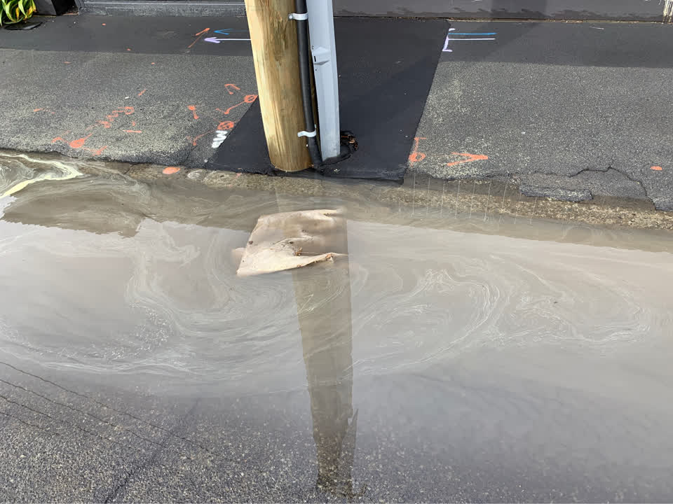 The photograph attached to this wastewater/stormwater report