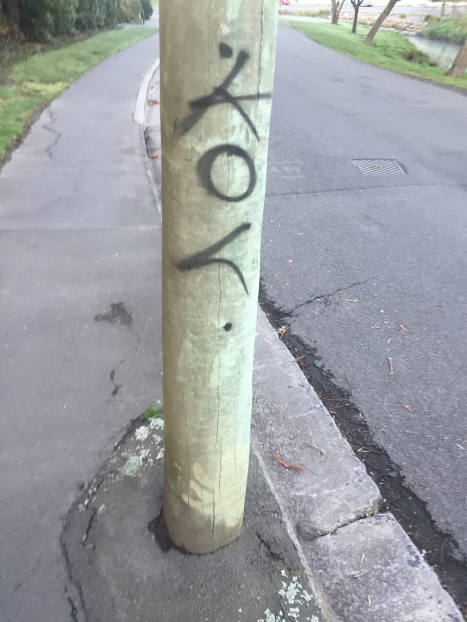 The photograph attached to this graffiti report