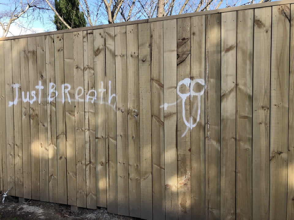 The photograph attached to this graffiti report