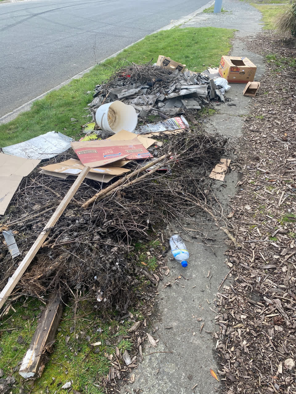 The photograph attached to this rubbish/recycling report