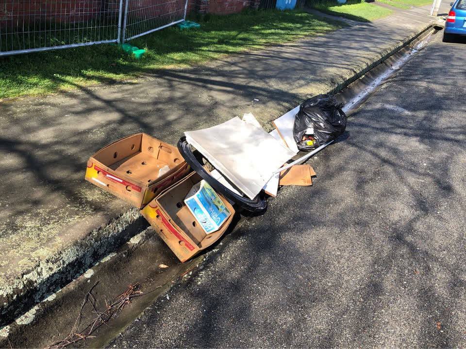 The photograph attached to this rubbish/recycling report