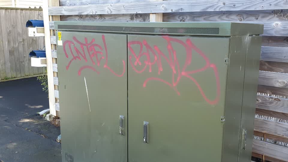 The photograph attached to this graffiti report