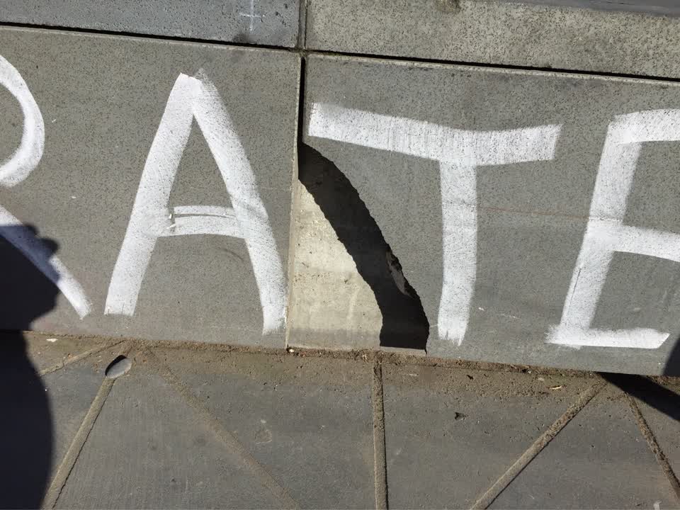 The photograph attached to this graffiti report