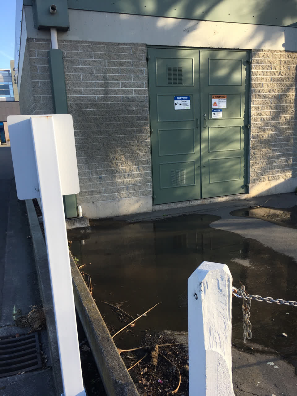 The photograph attached to this flooding report