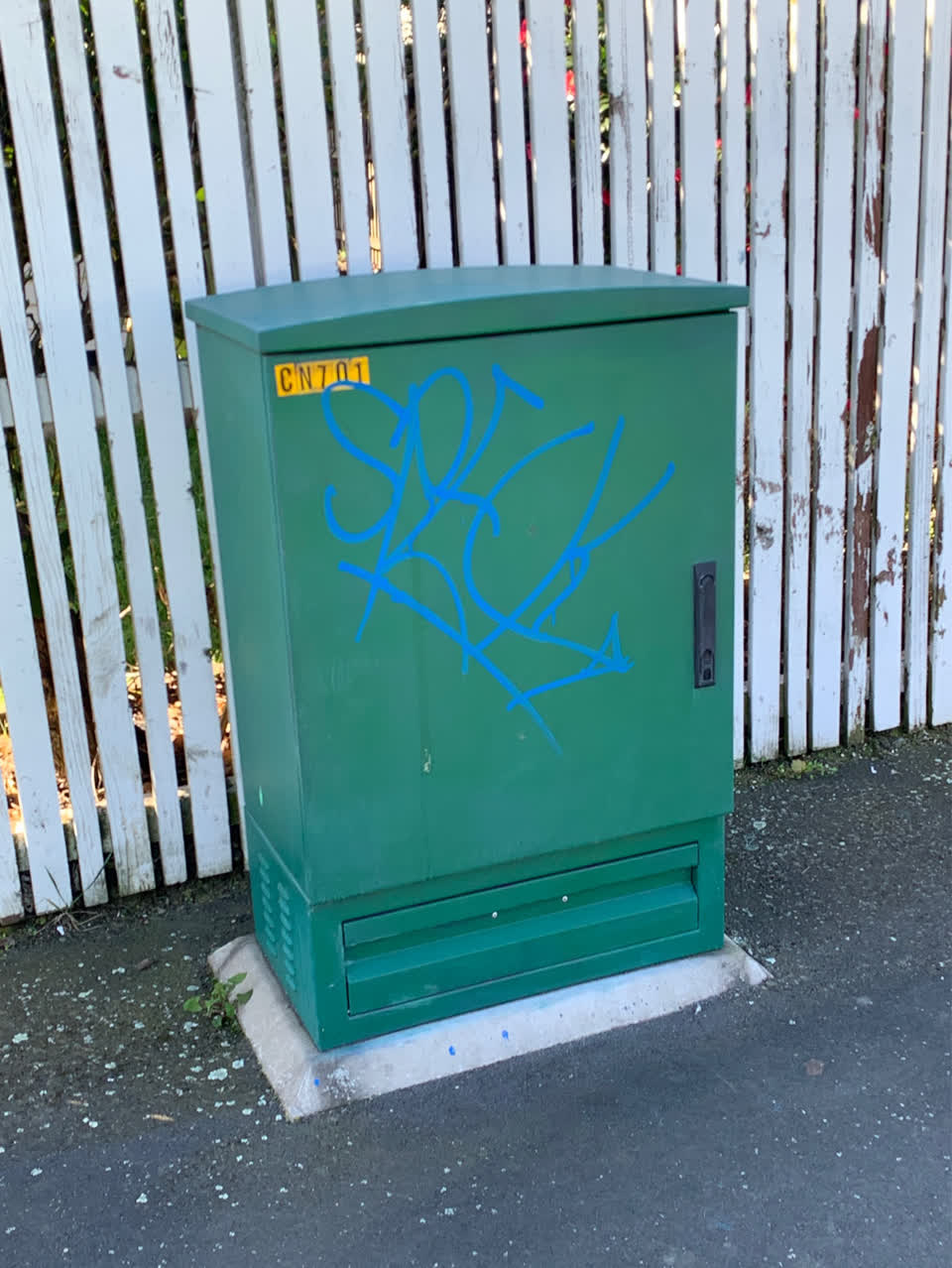 The photograph attached to this graffiti report