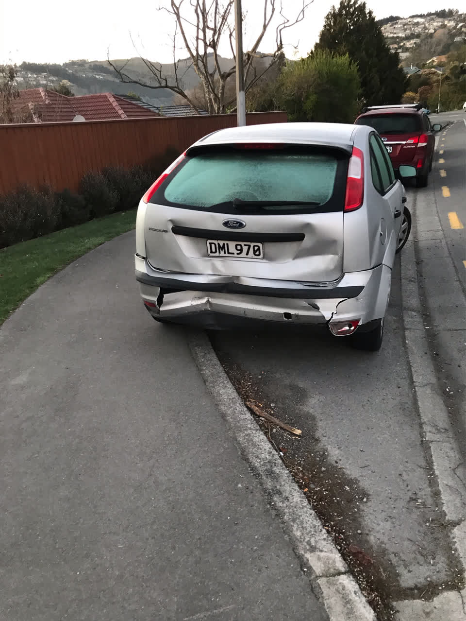 The photograph attached to this roading/streets report