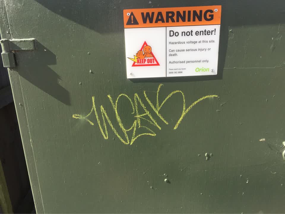 The photograph attached to this graffiti report