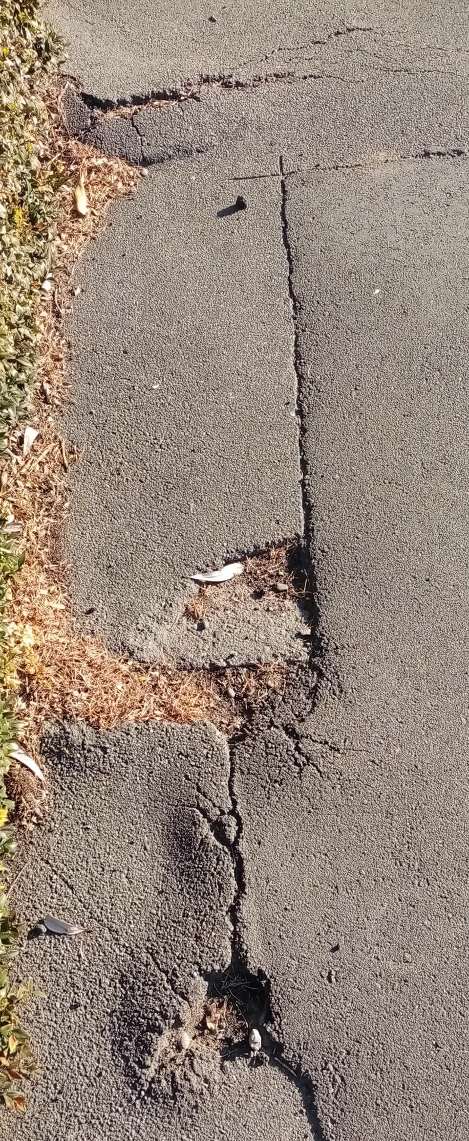 The photograph attached to this roading/streets report