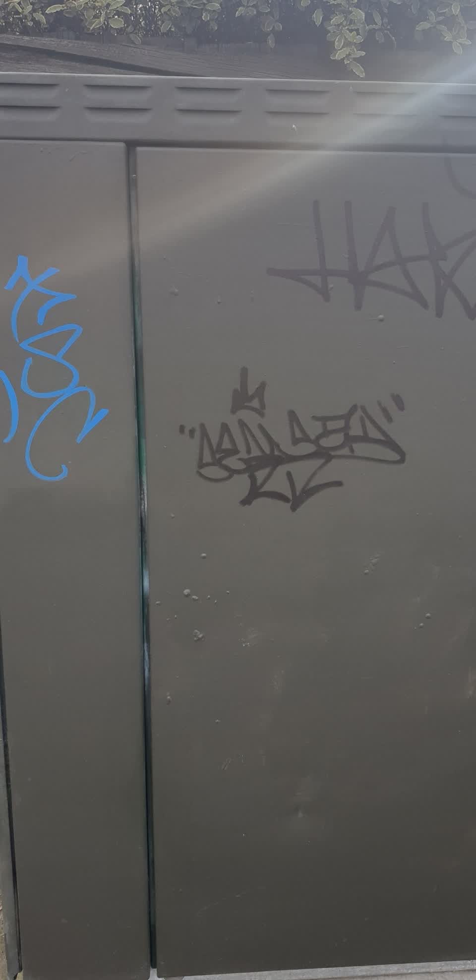 The photograph attached to this graffiti report