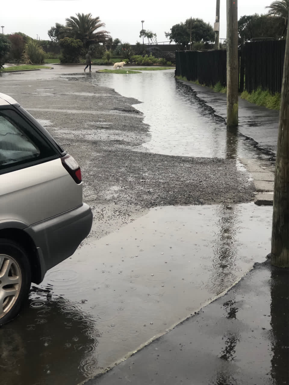 The photograph attached to this flooding report