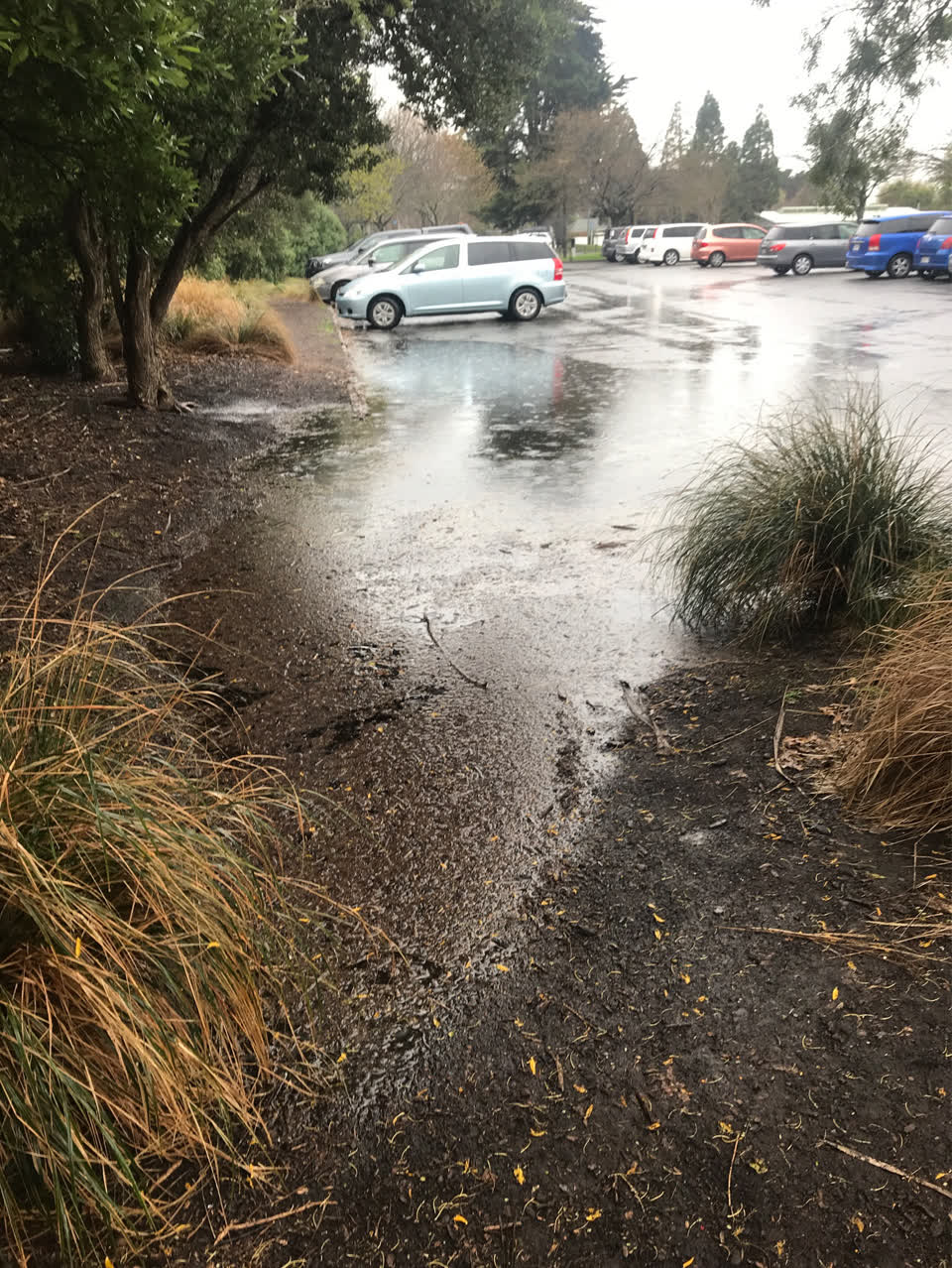 The photograph attached to this flooding report
