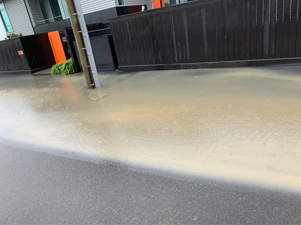 The photograph attached to this flooding report
