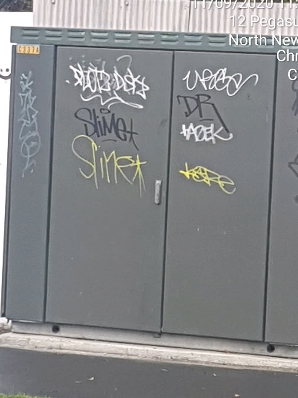 The photograph attached to this graffiti report