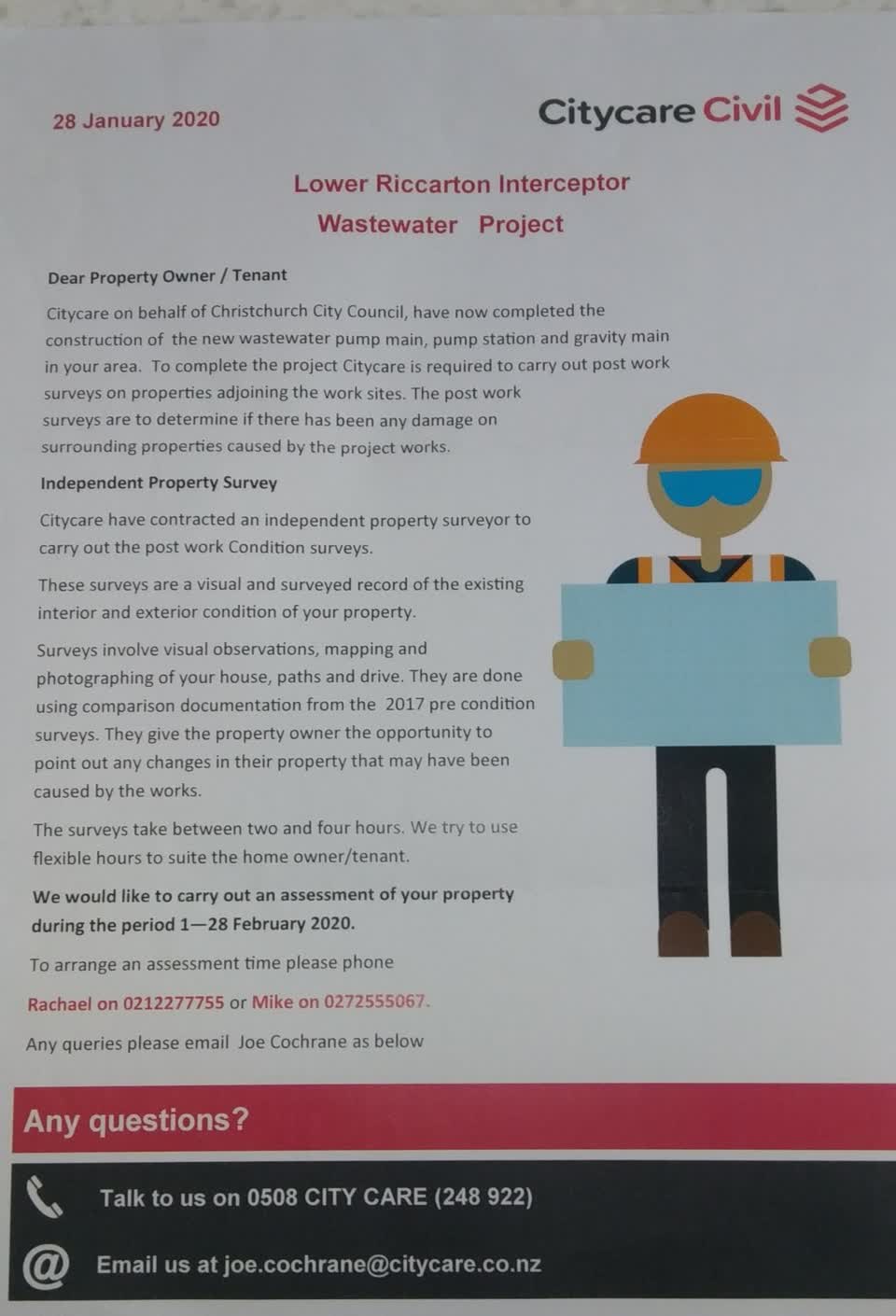 The photograph attached to this wastewater/stormwater report