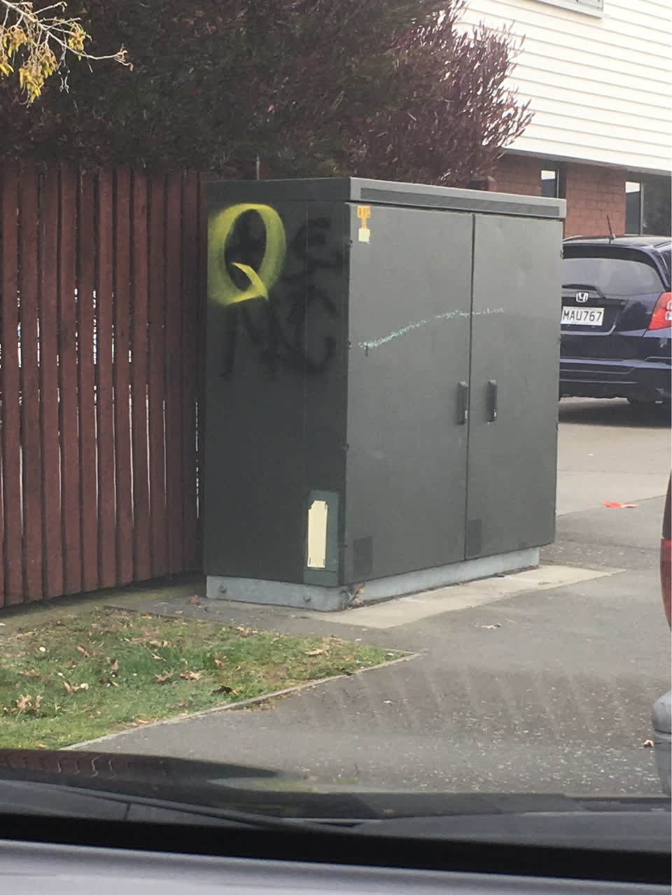 The photograph attached to this graffiti report