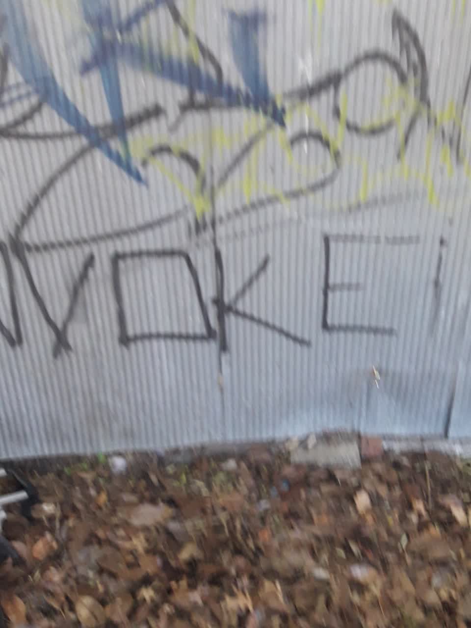 The photograph attached to this graffiti report