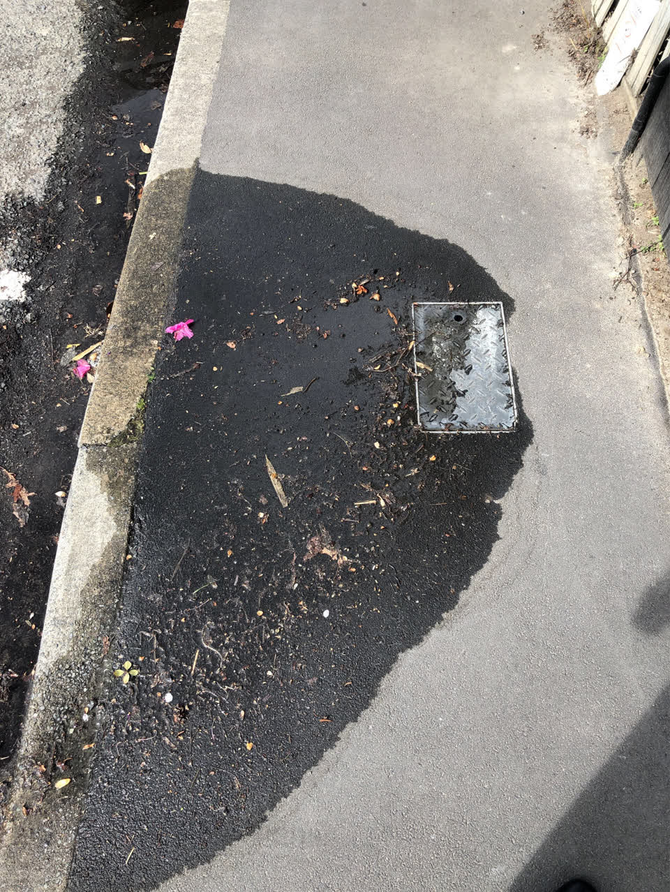 The photograph attached to this flooding report