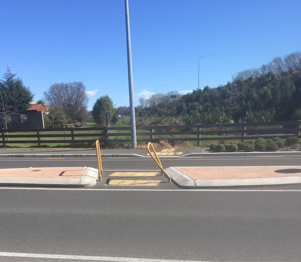 The photograph attached to this poles and signage - general report