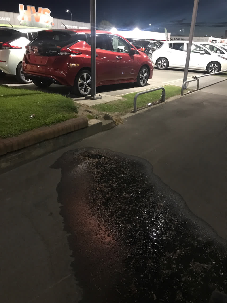 The photograph attached to this water leak report